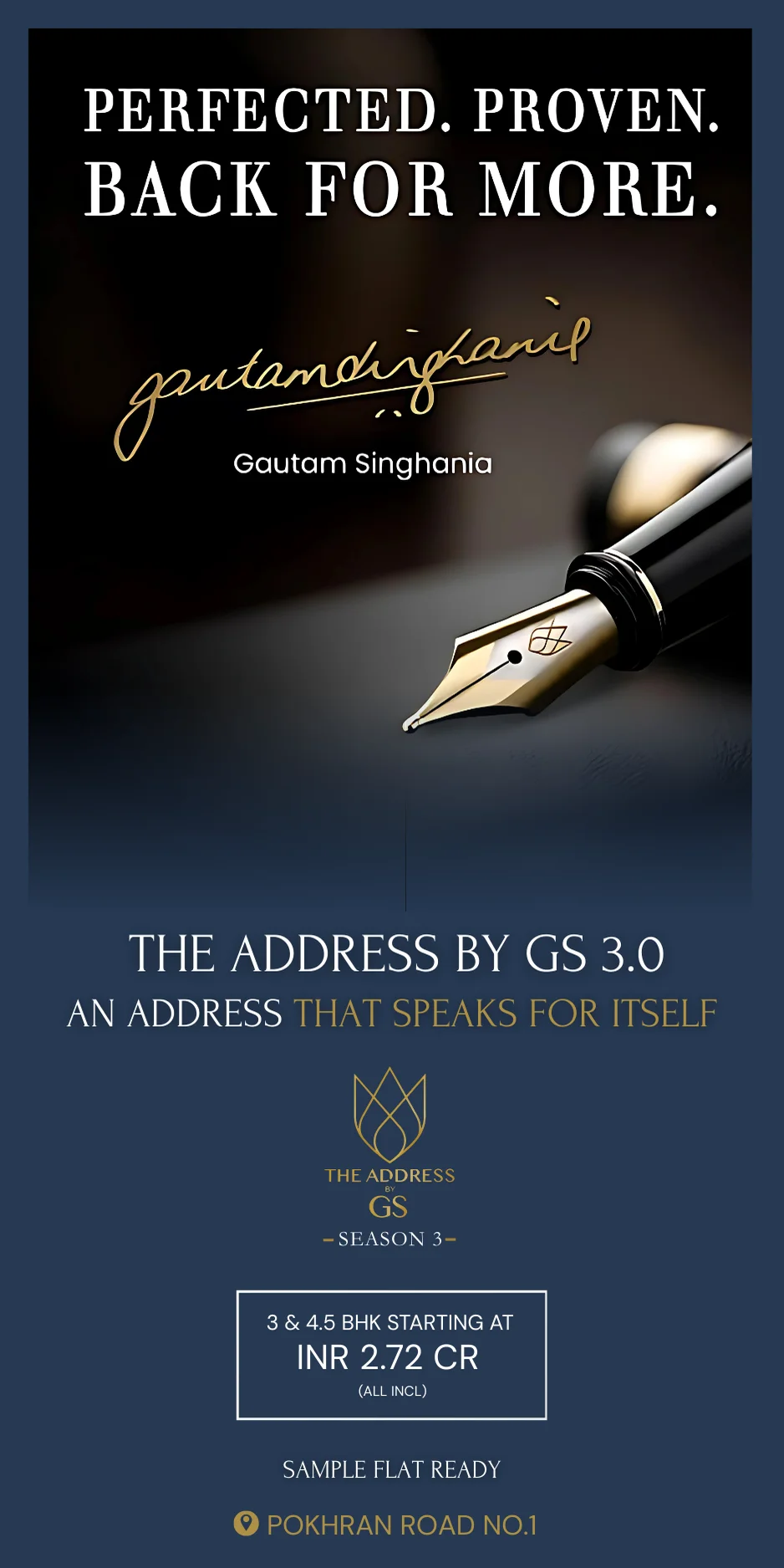 Luxury 3, 4 & 5 BHK Apartments in Thane by Raymond Realty | The Address by GS 3
